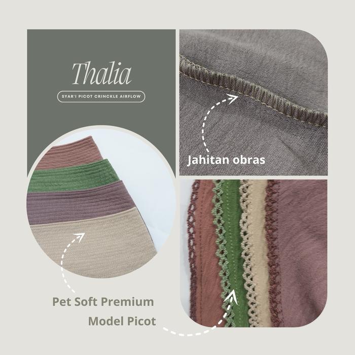 Zain - Thalia Hijab Syari Picot Pet Soft Premium By Zain Collection / Kerudung SyarI Crinkle Airflow
