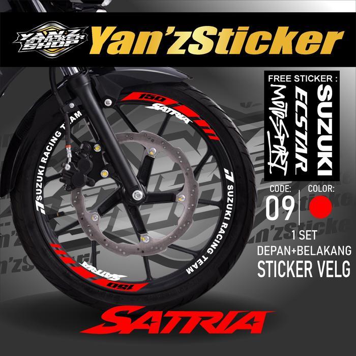 Aksesoris Stiker Cutting Sticker List Velg Motor Suzuki Satria Fu 150 Lis Pelek Velk Variasi Set