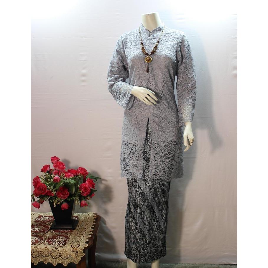 sar Setelan Kebaya Modern Dan Mewah Terbaru Brokat Kondangan Tunik Panjang Hijab Seleting Depan Bisa