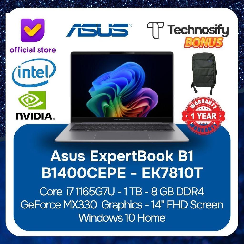 Asus ExpertBook B1400CEPE EK7810T Laptop Core i7-1165G7 MX330 1TB 8GB DDR4 IPS FHD Windows 10 SL - F