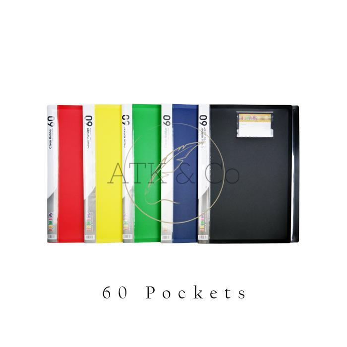 TGR Map Dokumen Isi 60 Sekat Plastik Bening F4 Murah - Clear Holder Display Books Kertas Folder