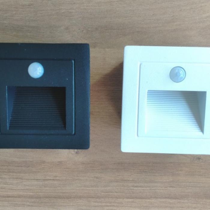 LAMPU TANAM TANGGA LED PERSEGI MINIMALIS 3WATT 3000K ADX-525SF SENSOR