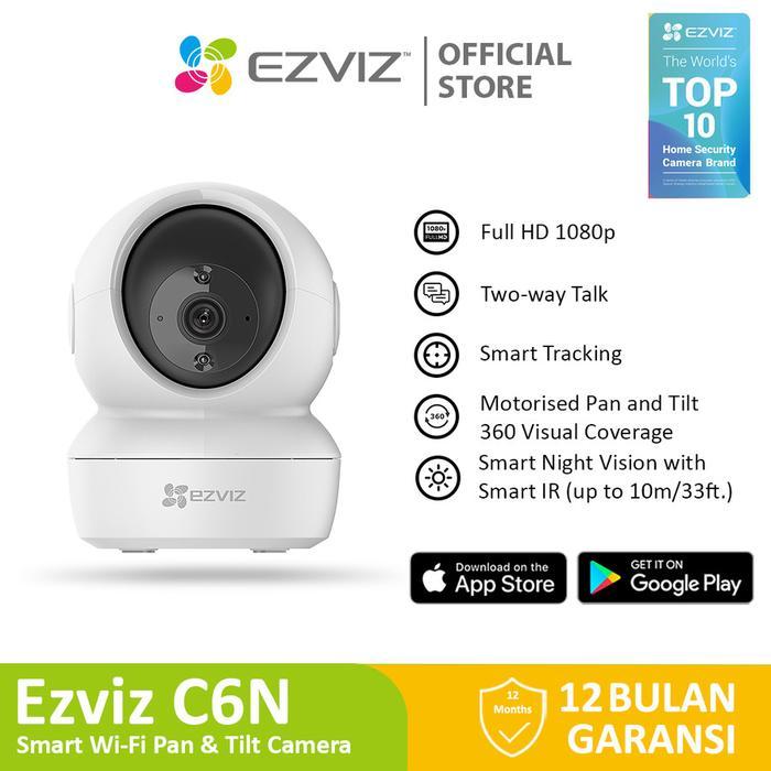 Ezviz C6N 2MP Smart Wifi Pan Tilt IP Camera Wireless CCTV Indoor 1080p Portable Tanpa Kabel