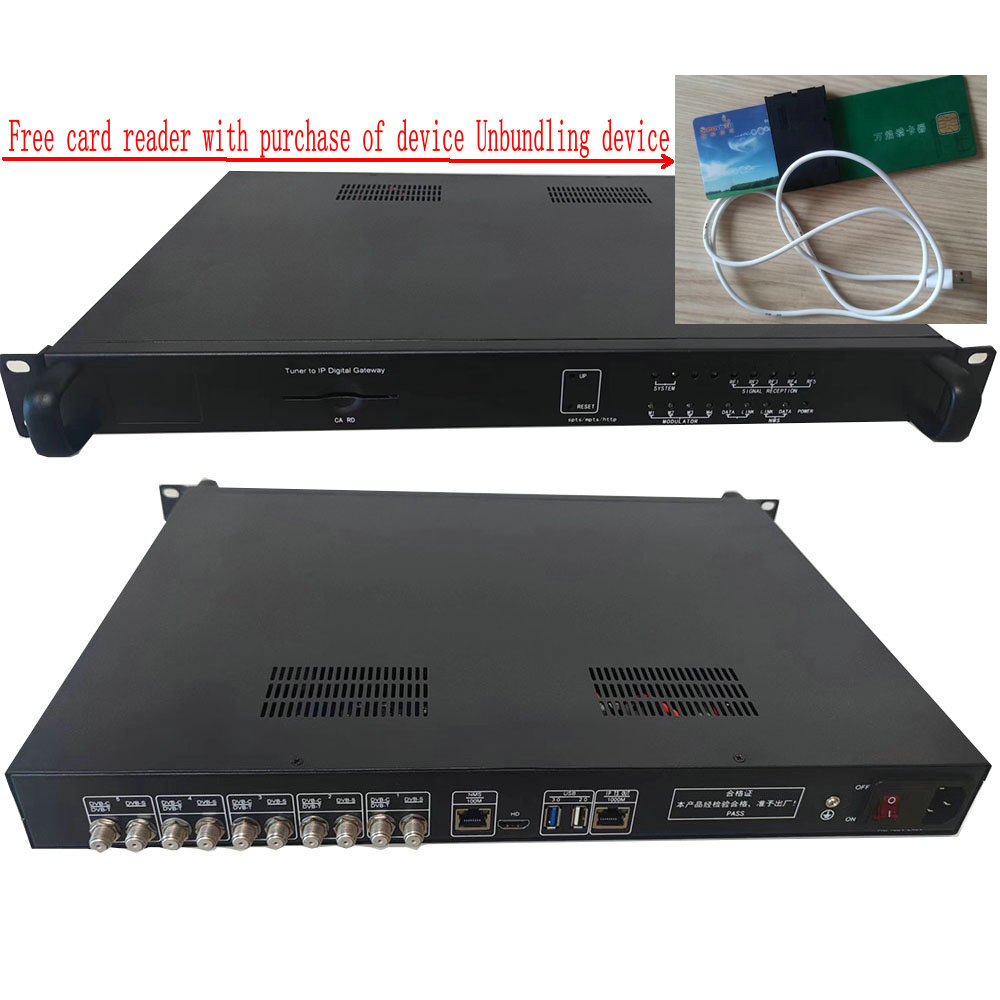. Tuner Dvb-S Dvb-S2 Dvb-T T2 Dvb-C Isdbt To Ip Udp Http Rtsp 5-Channel -
