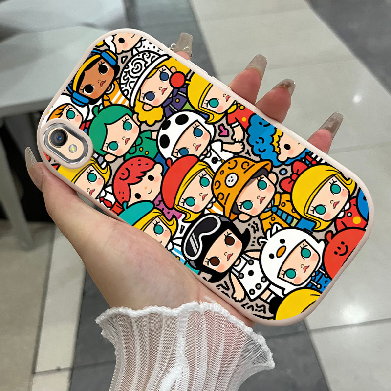Casing Hp Untuk OPPO A37 A37F Case Boneka laki-laki dan perempuan Kasing silikon Cesing Bulat Softca