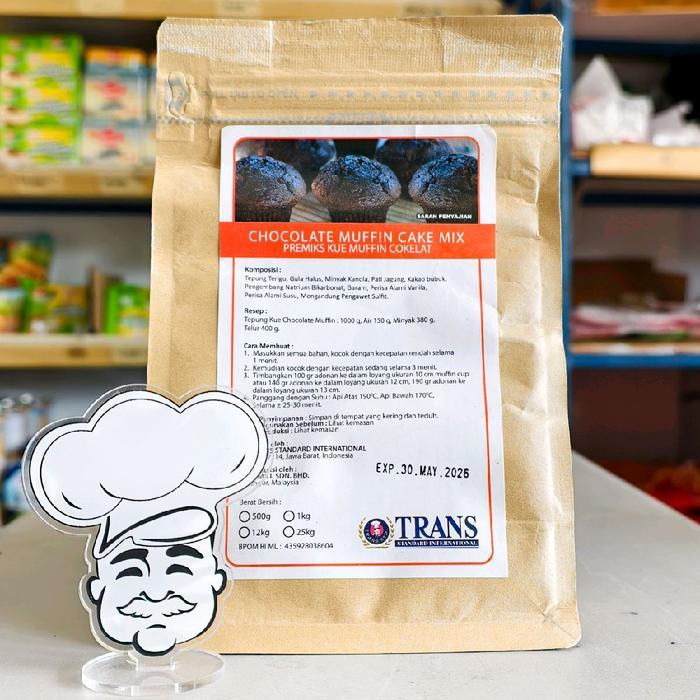 Trans Chocolate Muffin Mix 500Gr / Tepung Premix Trans Muffin Coklat