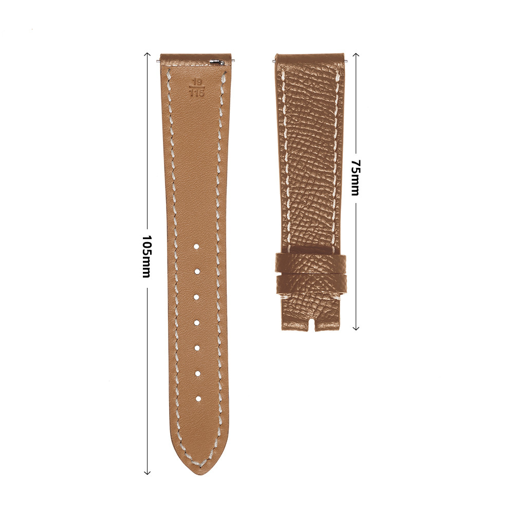 For Hermes Epsom Leather 100% Same Quality Watch Strap For Hermes Watch Cartier Tank Dumont Watch