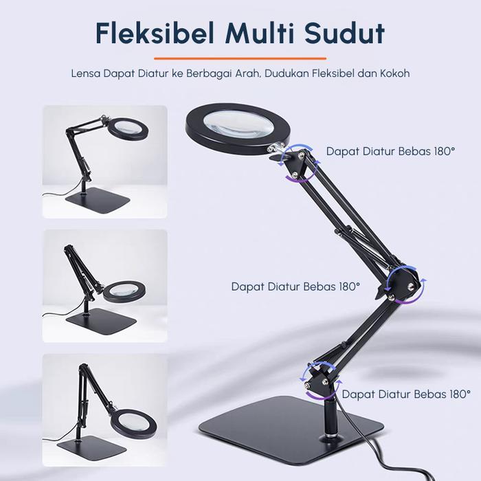 Mimoon Kaca Pembesar Servis Elektronik Kaca Pembesar Layar Hp Lampu Led Lampu Lampu Meja Tbk