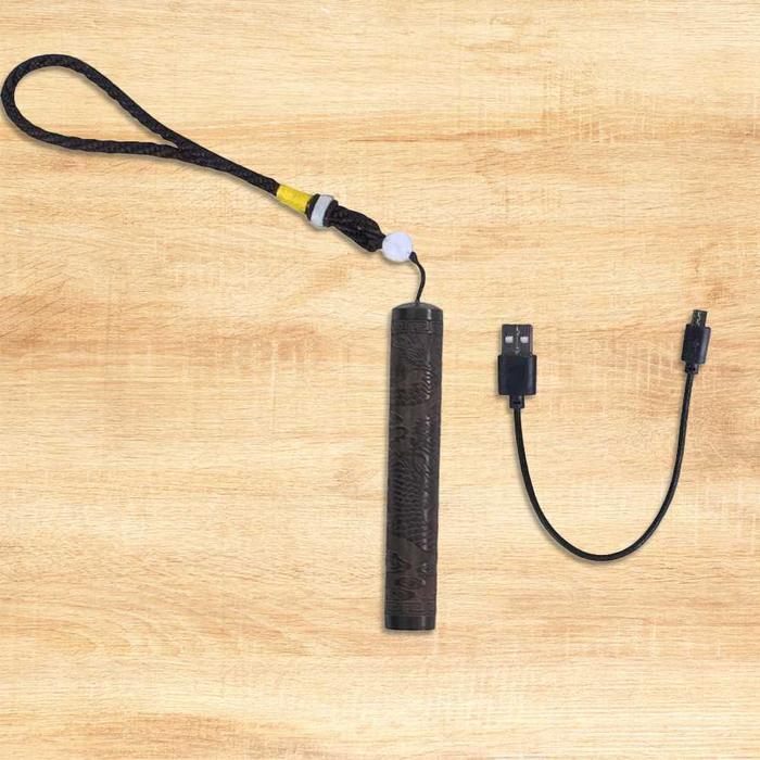 Korek Elektrik Mini Xianglong Tiup Grafir Naga Kayu Usb Charge Coil Mancis Gambar Pemantik Api Jadul