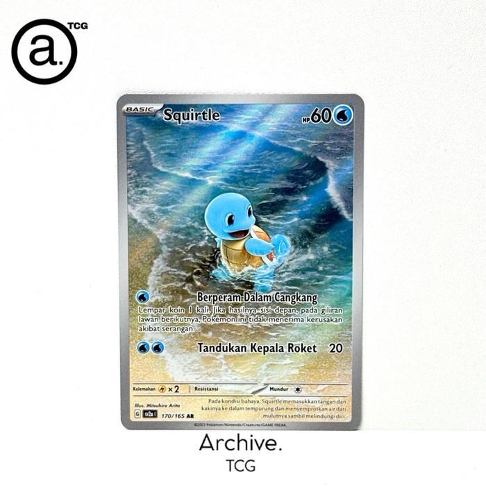 Squirtle AR (170/165) Pokemon Indonesia ~ Pokemon 151 SV2A