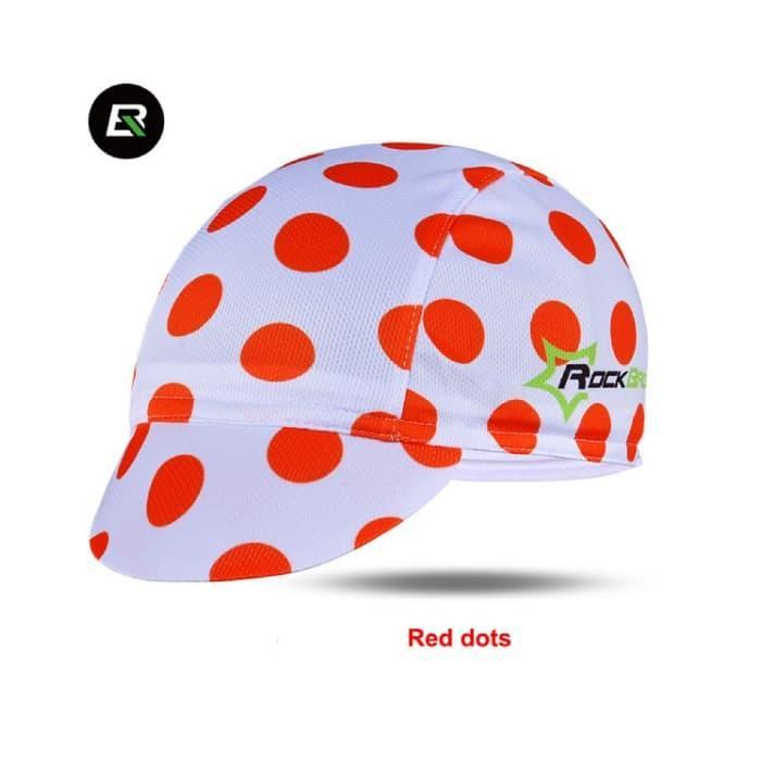 Topi Sepeda Import Rockbros Cycling Caps Mtb Sepeda Lipat Red Dots