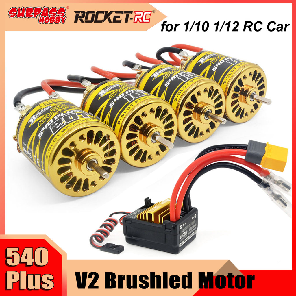 . Rc Motor 540 Plus V2 11T 13T 16T 20T Brushed Motor 80A Esc For Wltoys -