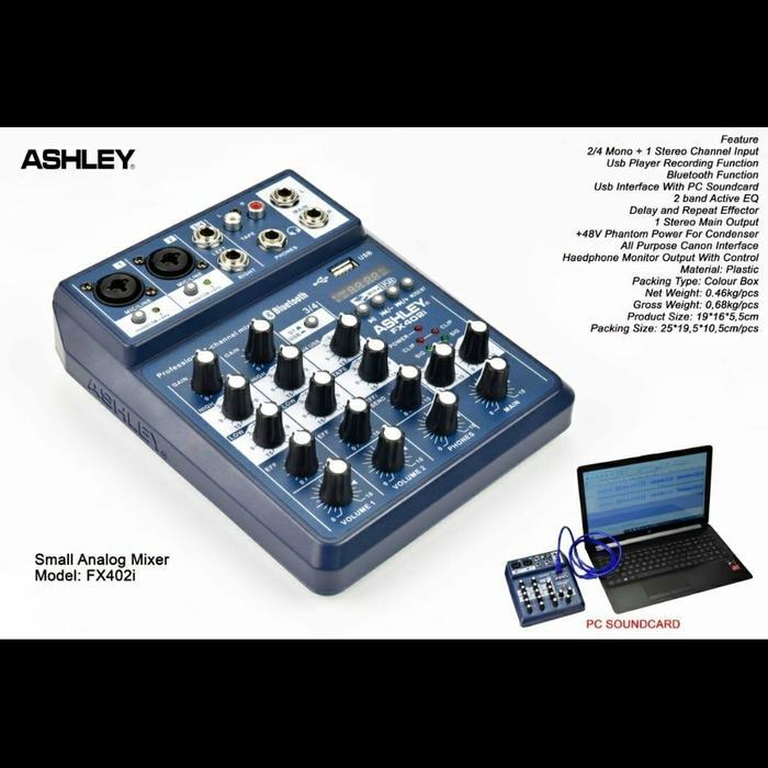 Mixer Ashley Fx402I/Fx 402I (4 Channel)Usb-Bluetooth