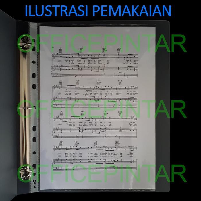 BINDER CHOIR ORCHESTRA MUSIC SHEET BINDER PLASTIK A4 3 LUBANG