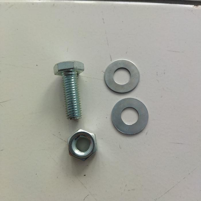 baut+mur+ ring plat galvanis,m10x30