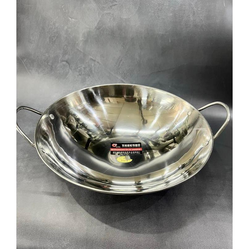 Wajan mini kecil stainless steel / display wok / kuali tebal 10inch