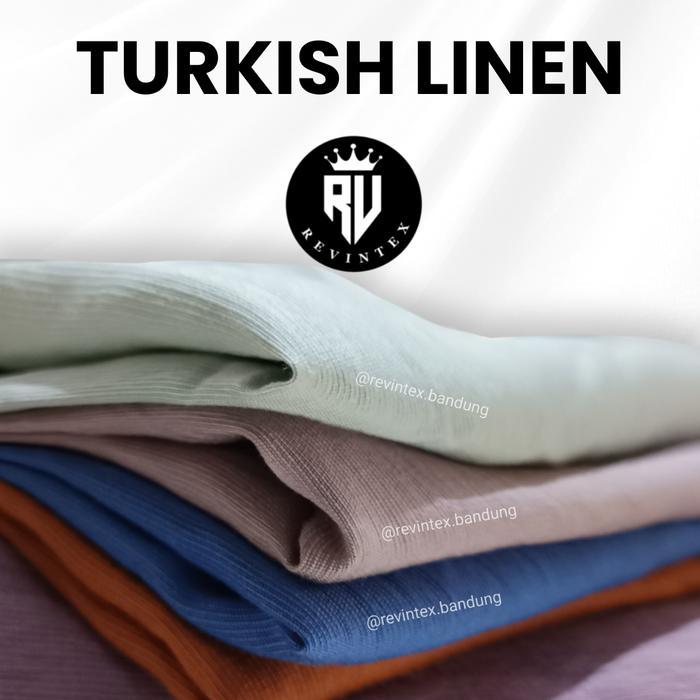 Kain Turkish Linen kualitas terbaik grade A (katalog warna 1-16)