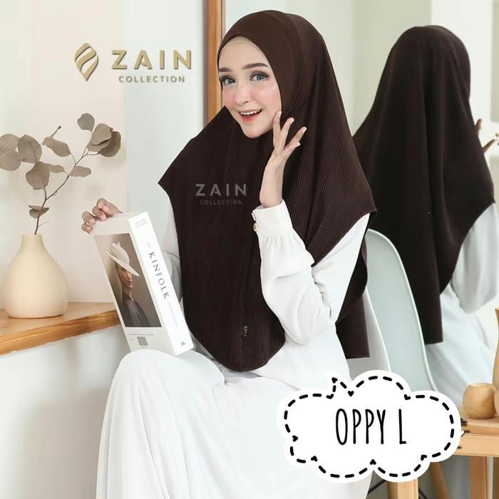 Zain - Hijab Oppy Plisket L Best Seller Kerudung Bergo Instan Nyaman Muslim Instan