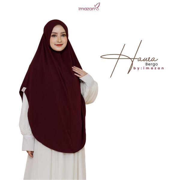 Imazan Hijab Syari Jersey Korea Non Pet Khimar Syari Haura Series Jilbab Instan Ukuran Standar