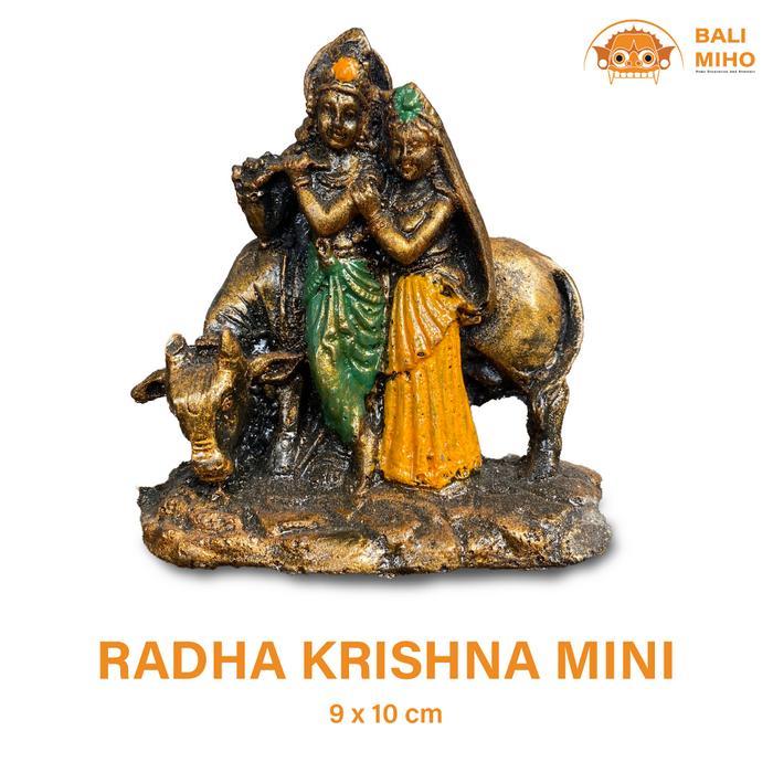 Patung Radha Krisna Mini Tinggi 10 cm - Dekorasi Patung Radha Krishna