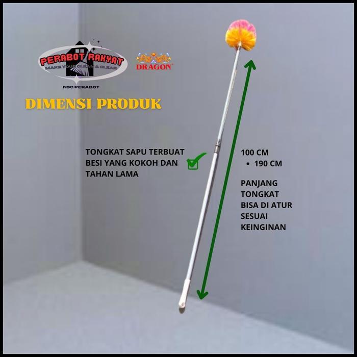 Sapu Plafon / Sapu Sawang Sarang Laba / Sapu Langit bulu Gagang