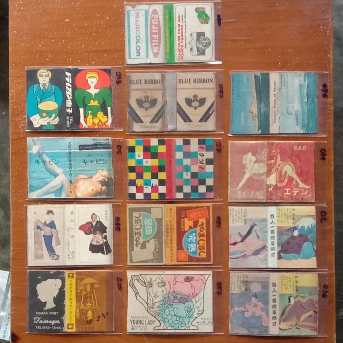 bungkus korek api Jepang kuno paket 9