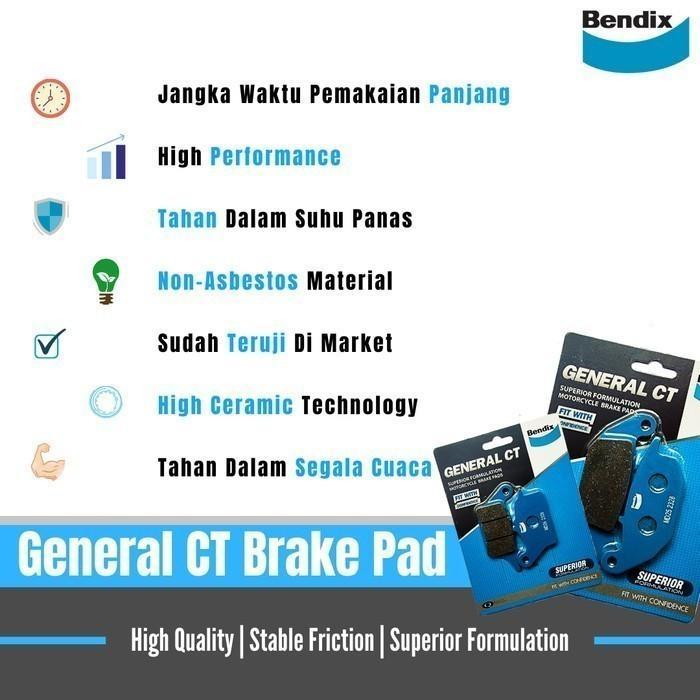 BENDIX KAMPAS REM DEPAN BELAKANG CAKRAM BRAKE PAD MOTOR YAMAHA VIXION