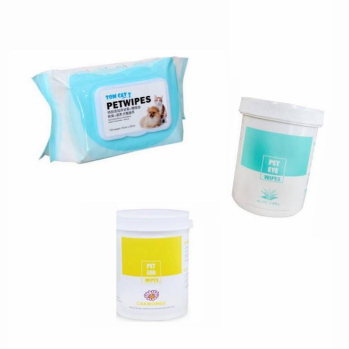 Paket Tissue Pet Wipes + Eye Wipes + Ear Wipes