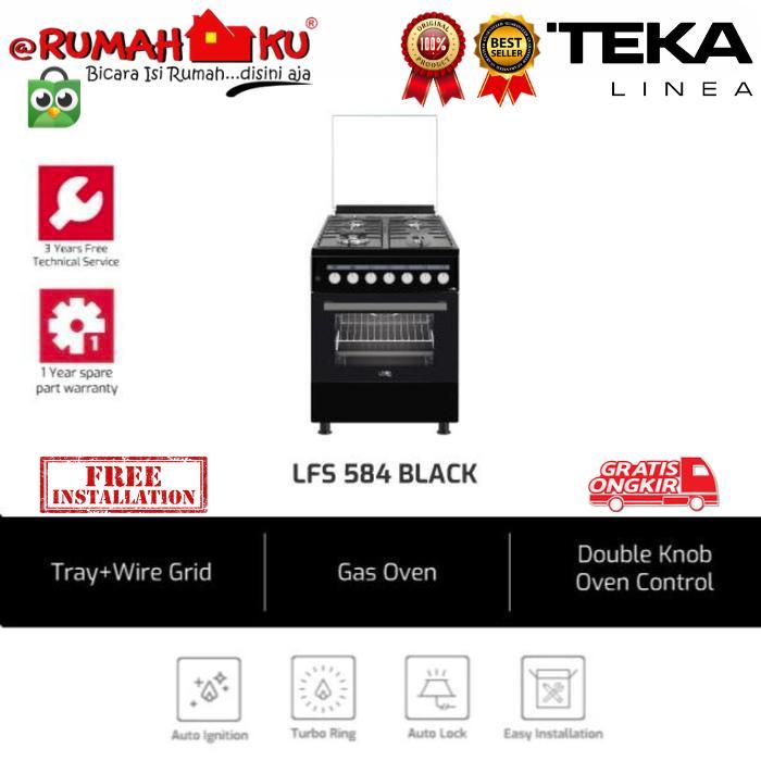 NEW PRODUK FREESTANDING COOKER TEKA LINEA LFS 584 BLACK - KOMPOR GAS DENGAN OVEN THANKYOU & HAPPY