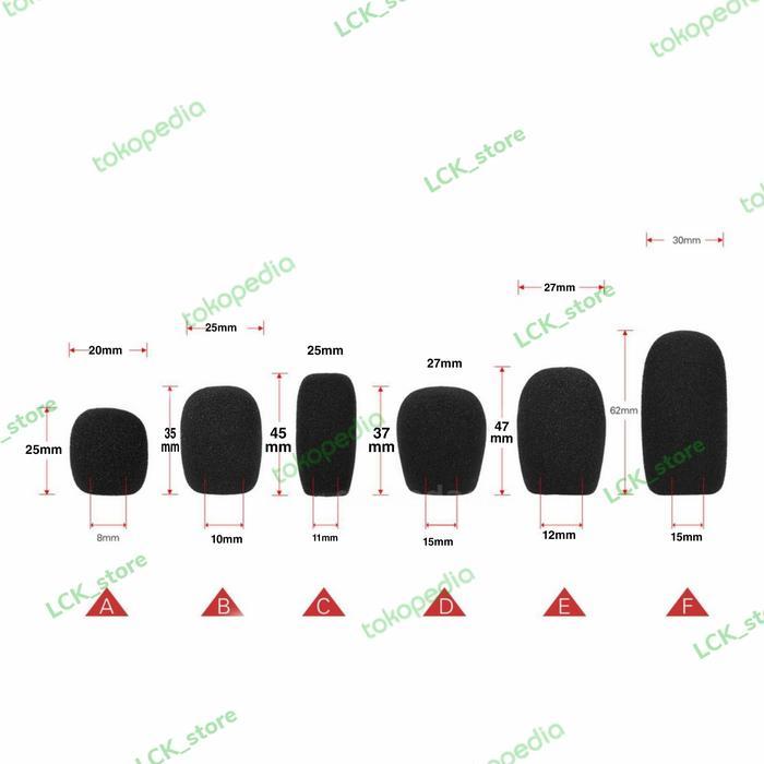 foam spon mic meja podium / clip on kecil/ busa mic mini headset cover
