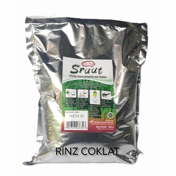 Sruut Tepung Cendol Sruut 1Kg - Premiks Tepung Dawet Rasa Pandan dari Sagu & Terigu 1000g