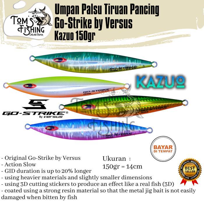 Umpan Palsu Pancing Go Strike by Versus KAZUO Metal Jig (150gr) Murah - Toms Fishing