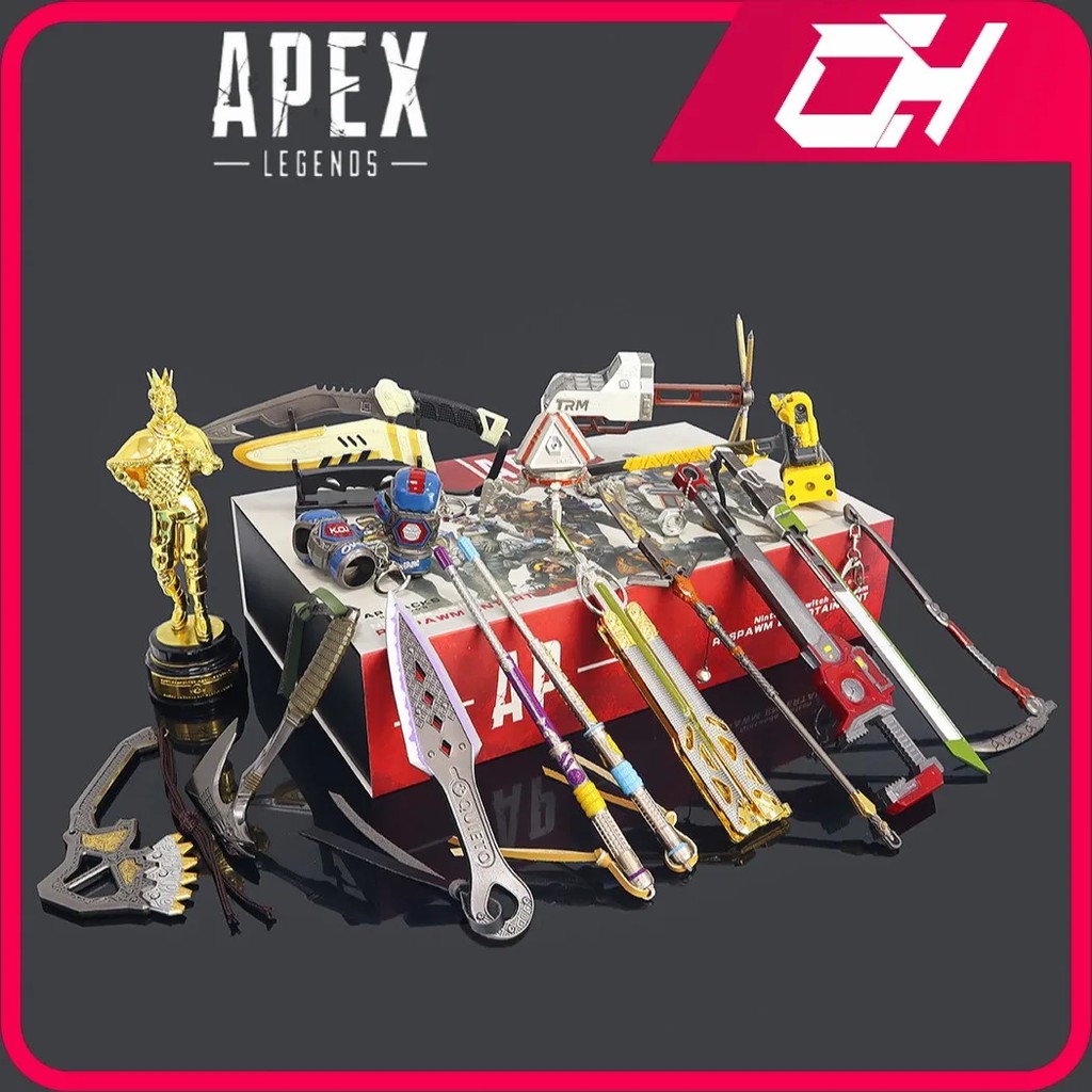 15pcs/set Apex Legends Heirloom Octane Kunai Anime Game Keychain Model Royal Katana Boy Holiday