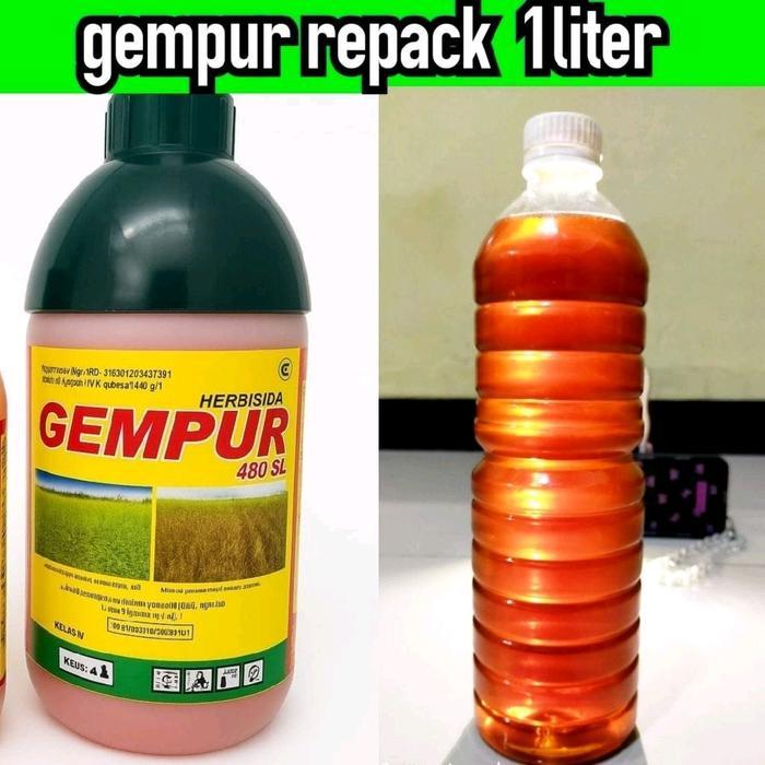 ` obat rumput jenis GEMPUR.kemasan 1liter . tirisan drum sangat ampuh untuk basmi rumput liar.dosis