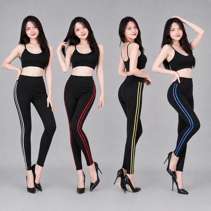 Legging Double Rip Warna/Legging Lembut Nyaman/Legging Wanita Tebal Putih