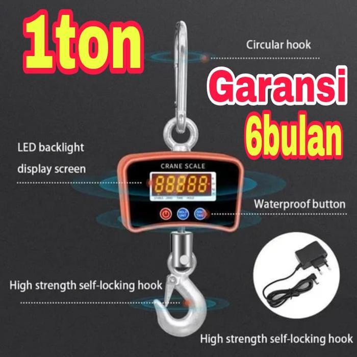 timbangan gantung 500kg crane scale 500kg timbangan digital 500kg