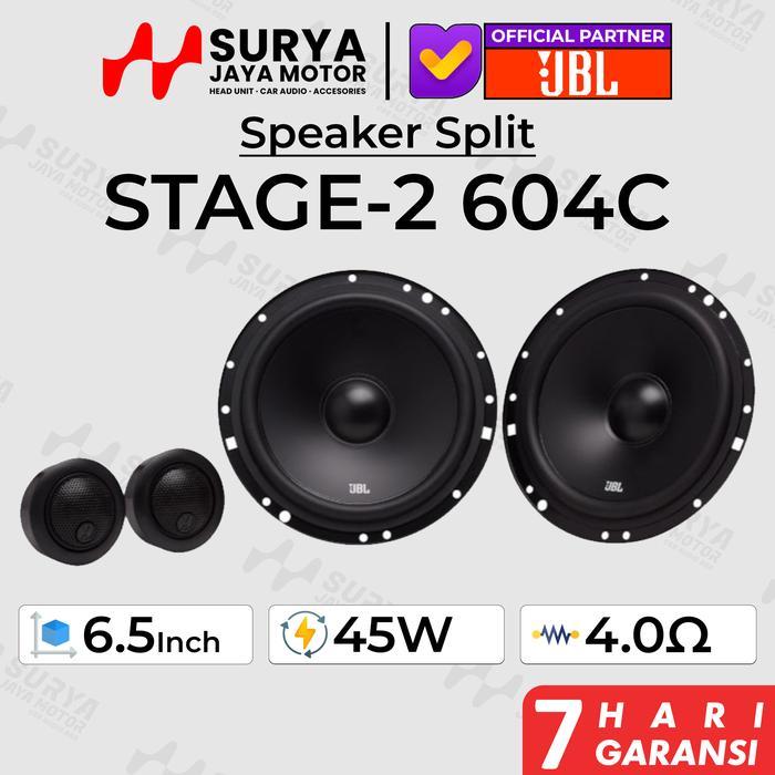 JBL Stage 2 604C 6.5 Inch 45W RMS 270W Peak Power 2 way Speaker Split stage2 604C Audio Mobil