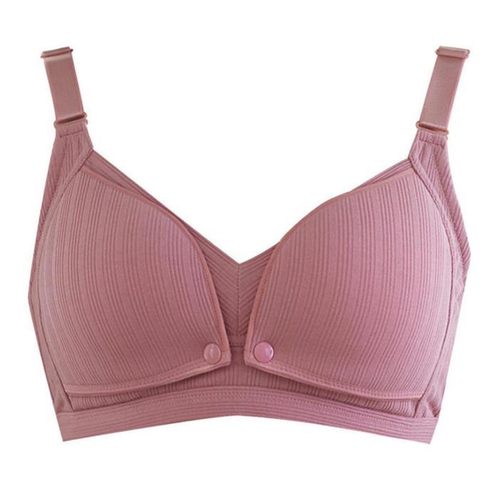 Push Up Bh Menyusui Tanpa Kawat Kancing Depan Maternity Bra Nursing Bra Wireless Bahan Katun Busa