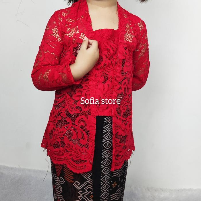 Atasan Kebaya Bali Anak Lengan Panjang Baju Kostum Karnaval Kartini
