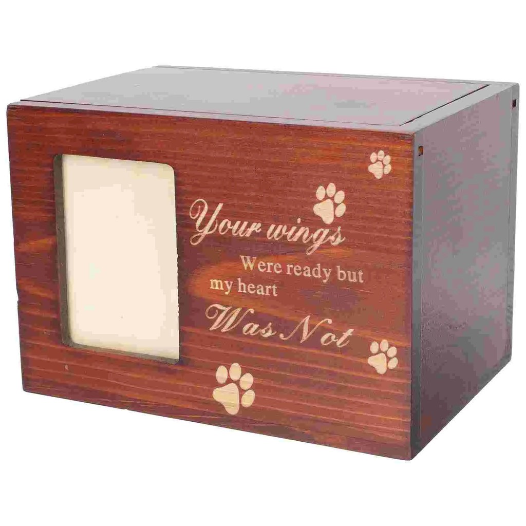 Cremation Urn Pet Cinerary Casket Wood Memorial Box Ashes Keepsake Small Animals Pet Cats Dogs