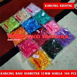 144 pcs Kancing jamur kristal 12 mm/kancing kristal/kancing baju/kancing murah/kancing baju murah