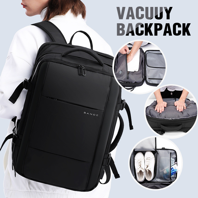 Bange Travel Men 15.6 inch Laptop Backpack vacuum compression Backpack Business school Backpack