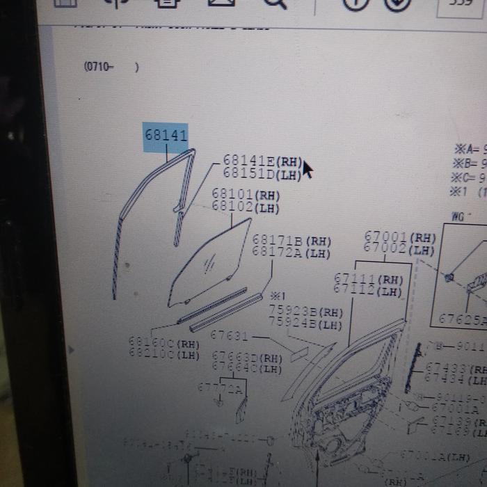 Termurah Original Karet Channel Espass Karet Kaca Daihatsu Espass Terlaris