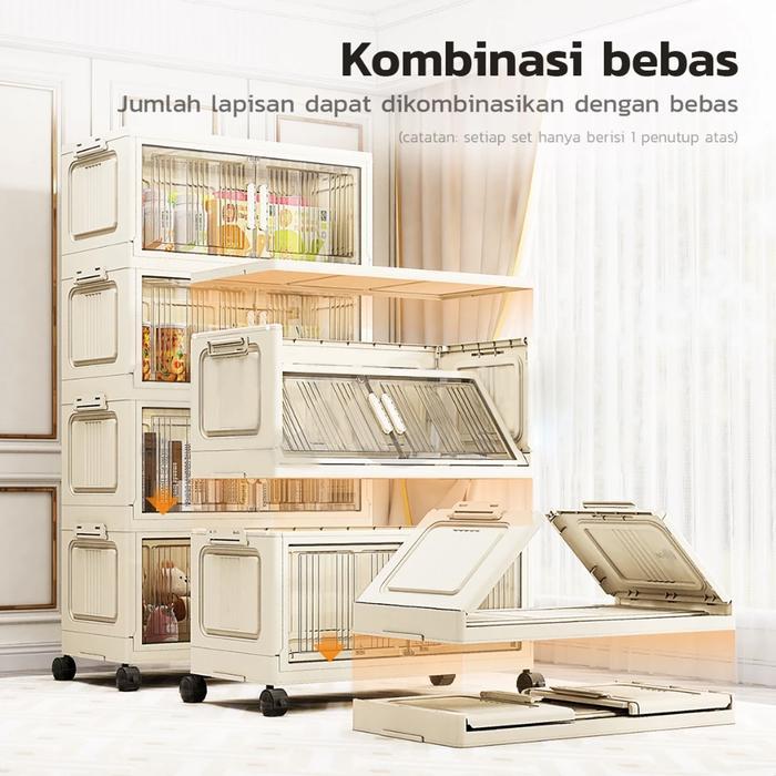 Lemari Plastik Susun Besar - Lemari Pakaian Anak & Bayi, Rak Baju Multifungsi, Organizer Hemat