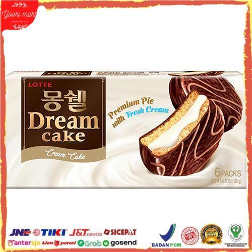 Lotte Dream Moncher Cream Cake Makanan Camilan Korea Import Enak 192Gr New