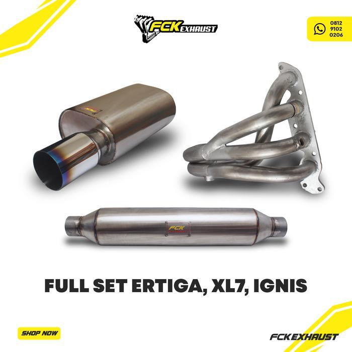 Full Set Knalpot Ertiga, XL7, Ignis FCK Exhaust Knalpot Mobil Racing