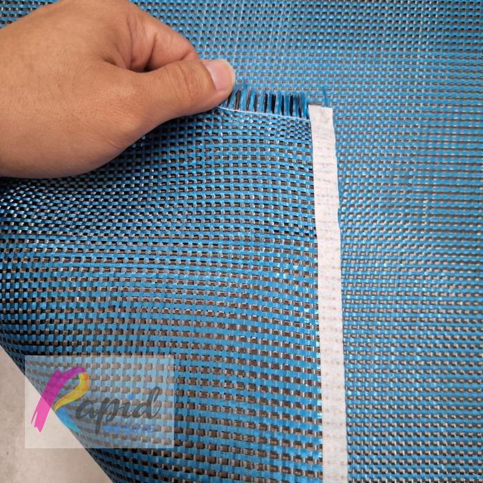Serat Carbon Arylate Hybrid Blue Plain Biru Hitam 190gsm