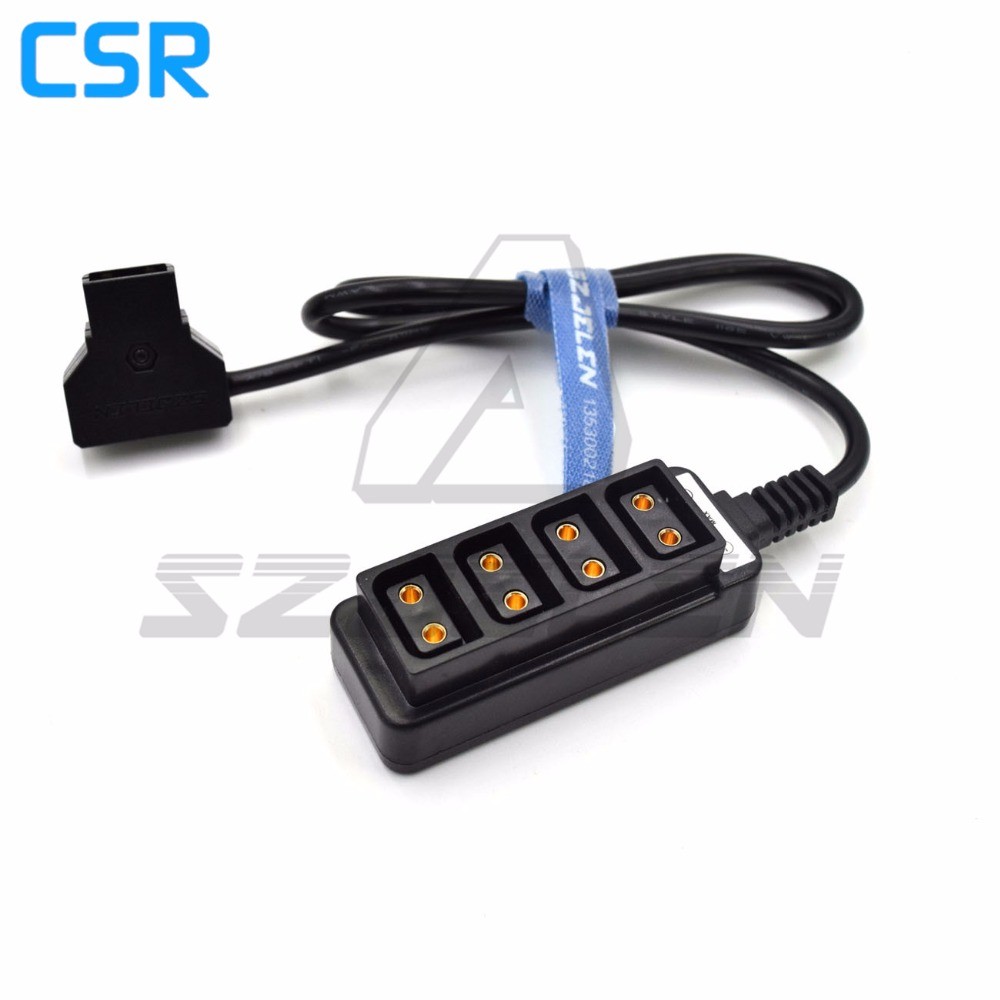 DTAP Plug Power Out To 4 D-Tap Splitter Cable, D-Tap Fourway Splitter