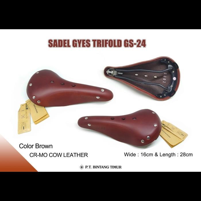 Gyes Sadel Kulit Gyes Trifold GS 24 lebar 16cm panjang 28cm BISA GOSEND