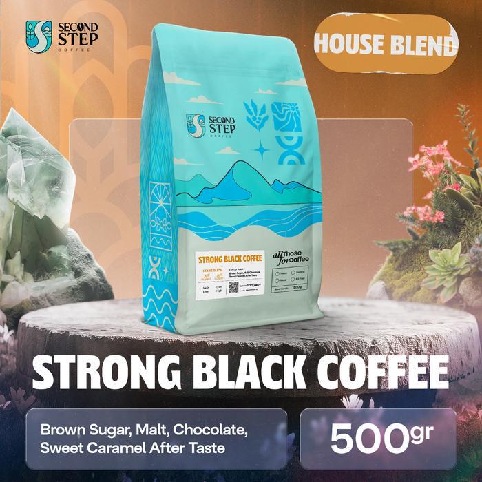 BIJI KOPI BUBUK ESPRESSO BLEND STRONG BLACK COFFEE BEANS KOPDAR 500GR